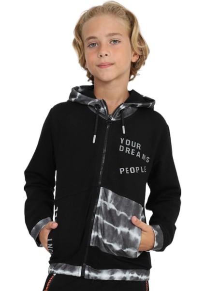 Erkek Çocuk Fermuarlı Sweatshirt 3151027 Siyah