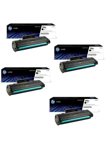 Hp W1106A (106A) Laser 107W 4'lü Orjinal Yazıcı Toneri SI48