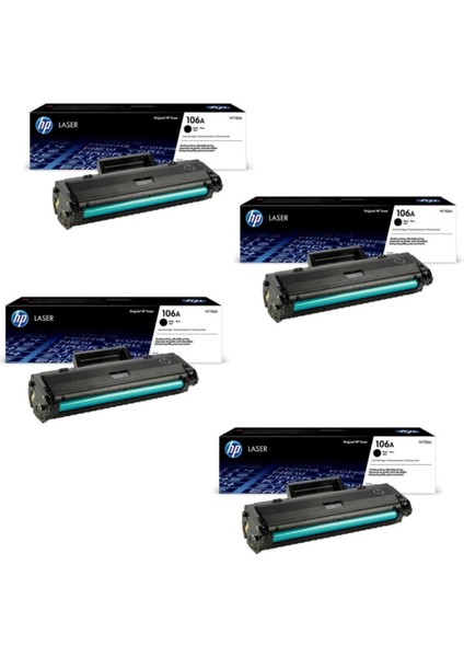 W1106A (106A) Laser Mfp 137FNW 4'lü Orjinal Yazıcı Toneri SI54