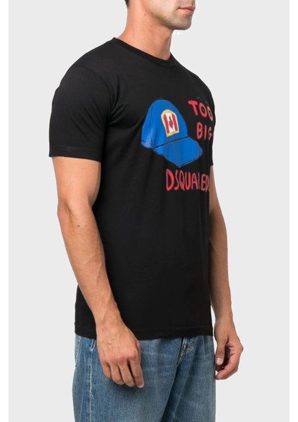 Baskılı Pamuklu Regular Fit Bisiklet Yaka T Shirt Erkek T Shirt S71GD1185 S23009 900