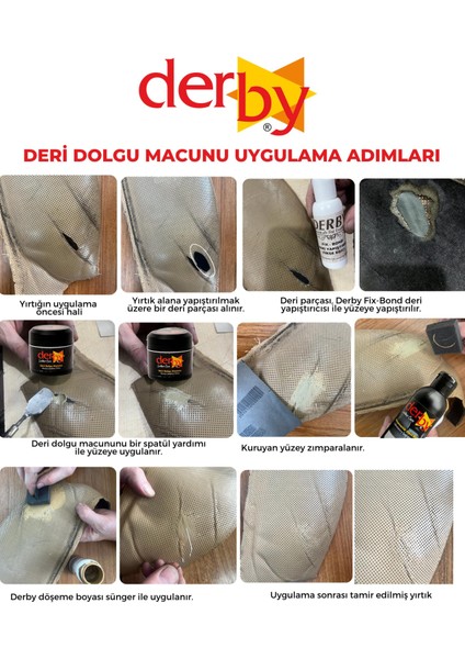 Deri Tamir Macunu - Çatlak ve Yırtık Deri Kremi modelleri