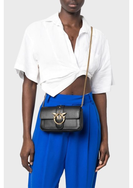 Logolu Zincir Askılı Deri Çanta Bayan Çanta 100061 A0F1Z 99Q fiyatları