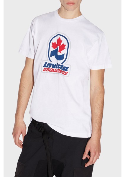Baskılı Pamuklu Regular Fit Bisiklet Yaka T Shirt Erkek T Shirt S71GD1222 S22427 100