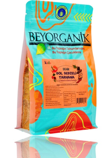 Organik Bol Sebzeli Tarhana (13 Sebzeli ve Ekstra Proteinli ) 200GR +8AY
