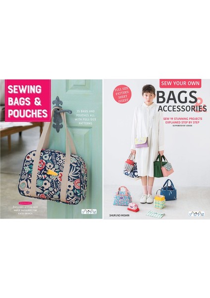 Sewing Bags & Pouches / Sew Your Own Bags & Accessories 2'li Çanta Dikiş Kitabı Seti (English)