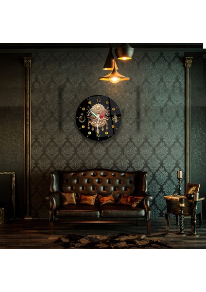 Osmanlı Arması Cam Saat - 40 cm fiyatları