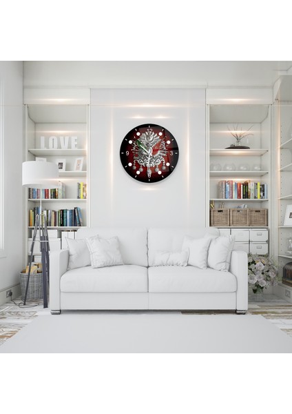 Osmanlı Arması Cam Saat - 40 cm fiyatları