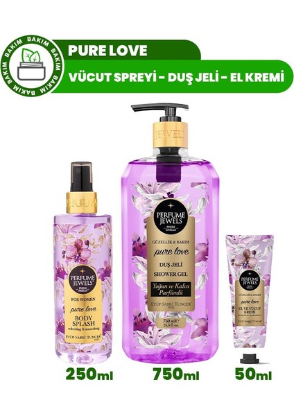 Pure Love El Vücut Kremi, Duş Jeli ve Vücut Spreyi
