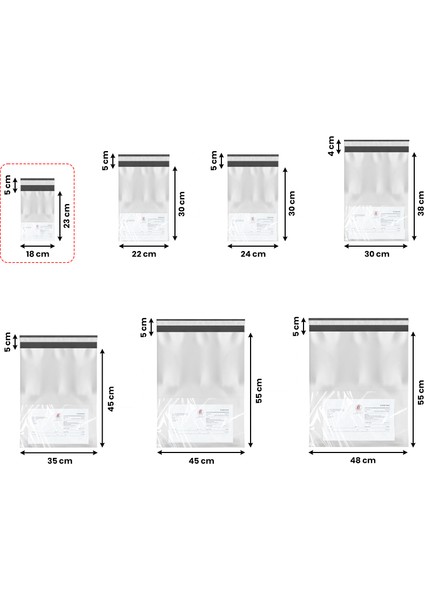 Baskısız Bantlı Cepli Kargo Poşeti - 18*23+5- 100ADET
