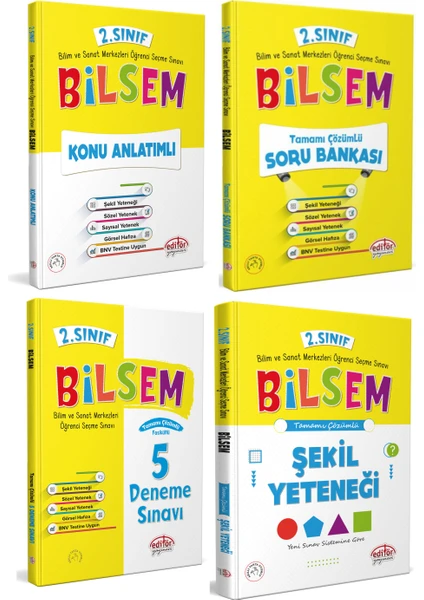 Editör Yayınları 2. Sınıf BİLSEM Hazırlık Tam Set