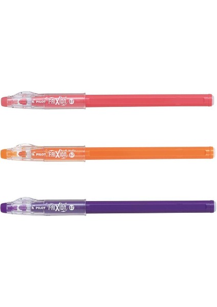 Frixion Ball Stick Roller Silinebilir Jel Kalem 0.7 mm Mercan-Turuncu-Mor