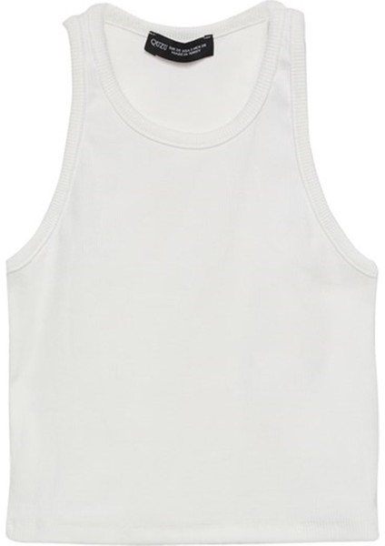 Halter Yaka Crop Bluz Ekru fırsatları