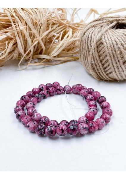 Jasper Küre Kesim 8 mm Doğal Taş Dizi