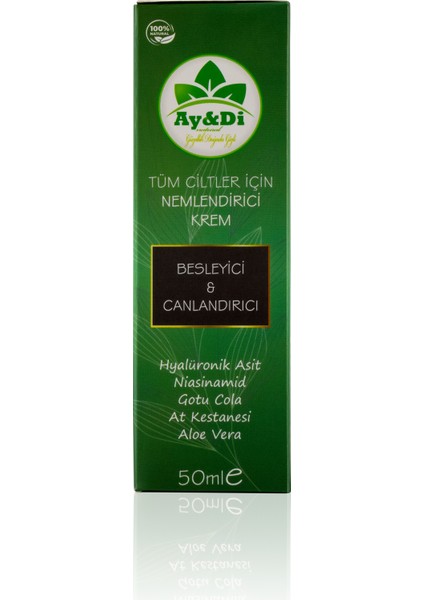 AY&Di Natural BESLEYİCİ AYDINLATICI ETKİLİ NEMLENDİRİCİ KREM