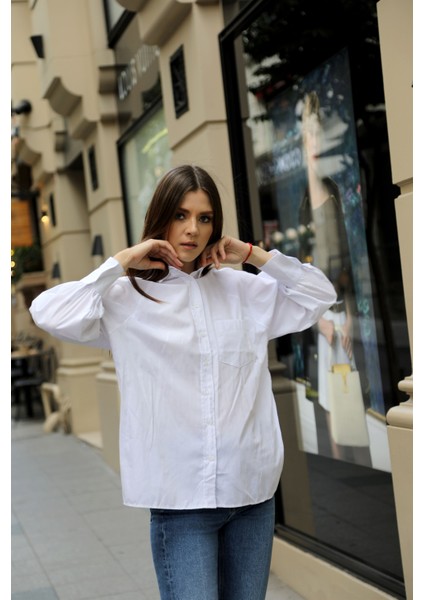 Oversize Pamuklu Gömlek modelleri
