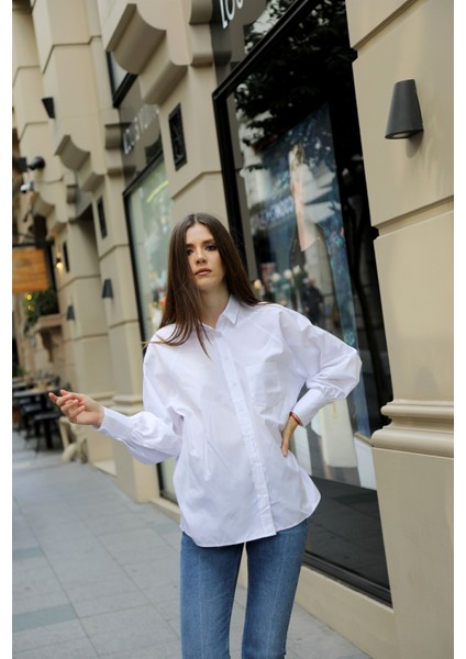 Oversize Pamuklu Gömlek fırsatları