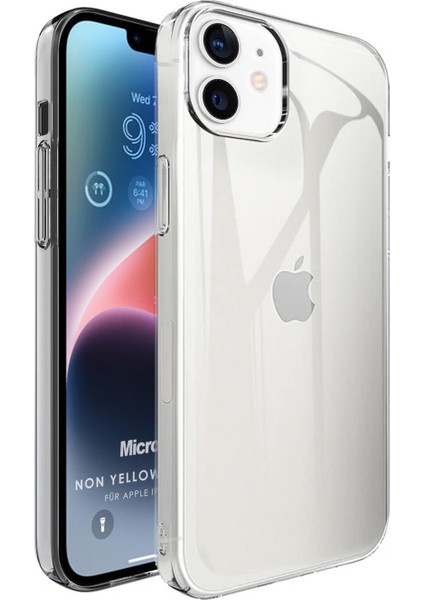 Apple iPhone 12 Kılıf Non Yellowing Crystal Clear Sararma Önleyici Kristal Şeffaf