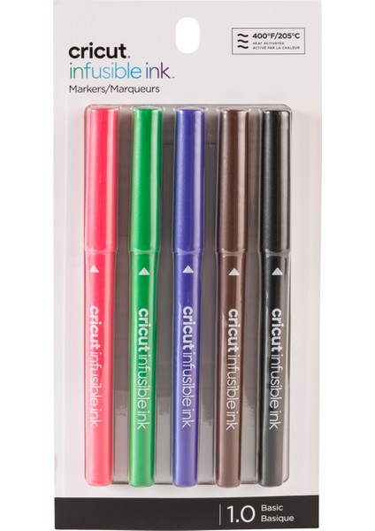 Crıcut 2006256 Explore Maker Infusıble Ink Orta Uçlu Kalem Seti 5li Paket Temel Renkler