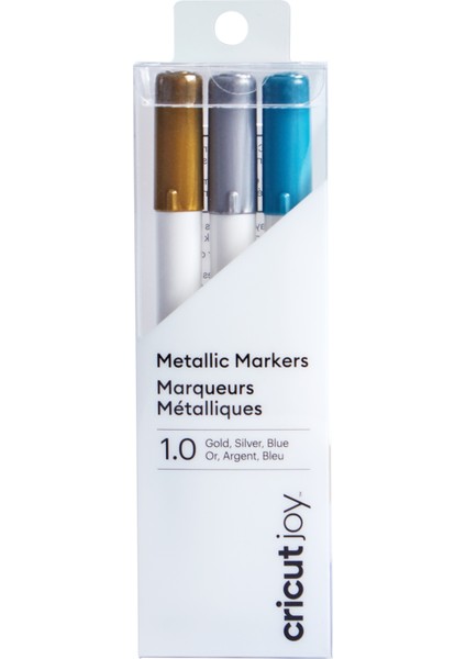 Crıcut 2008071 Joy Orta Uçlu Marker 3lü Paket Altın Gümüş Mavi