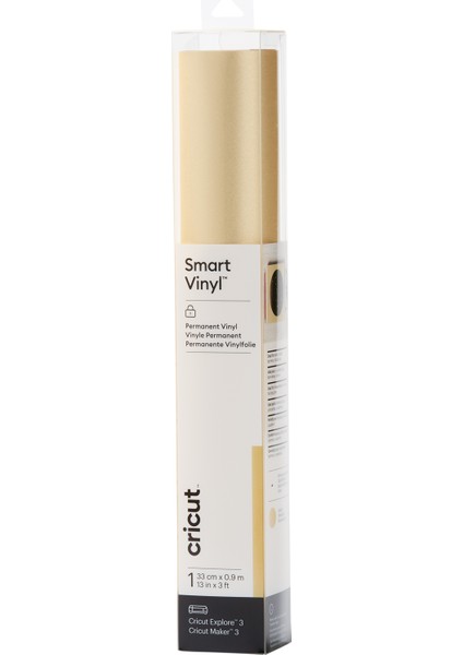 Crıcut 2008615 Smart Vinil Kalıcı 33X91CM 1 Sayfa Işıltılı Altın