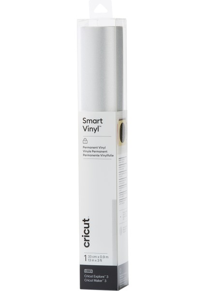 Crıcut 2008617 Smart Vinil Kalıcı 33X91CM 1 Sayfa Işıltılı Gümüş