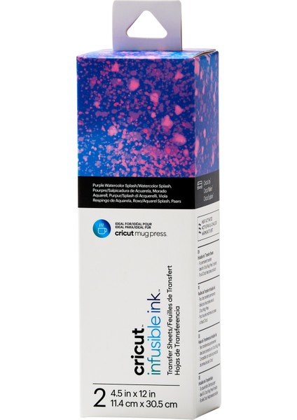 Crıcut 2008890 Joy Infusıble Ink Transfer Kağıdı 2li Paket Watercolor Splash