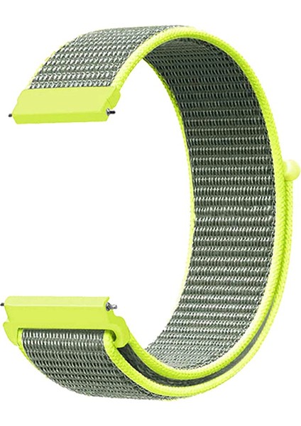 Amazfit Gts 3 Hasırlı Kordon Woven Sport Loop Sarı