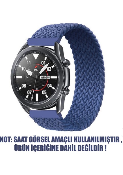 Amazfit Gtr 3 Pro Kordon, (Small Size, 135MM) Braided Solo Loop Band Lacivert