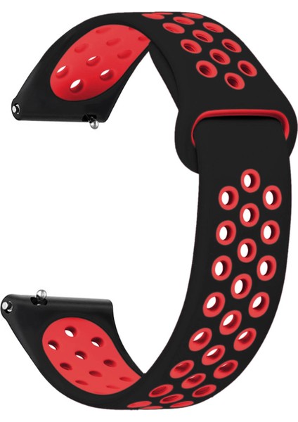 Amazfit Gts 3 Rainbow Sport Band Kordon Siyah Kırmızı