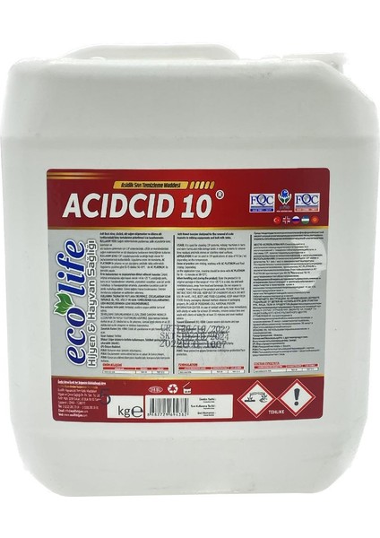Asidik Temizleme Sıvısı 5 Litre