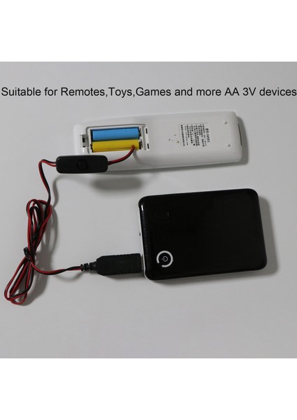 3V Aa Batarya Eliminator USB C Güç Kaynağı 2xaa Pili Değiştirin Anahtar - Siyah (Yurt Dışından) fiyatları