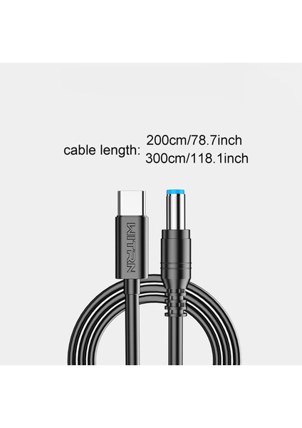 2m Type Pd Ila 9V 12V 15V 20V 20V 5.5x2.5mm Yönlendirici Dizüstü Bilgisayar Için Güç Kaynağı Kablosu - Siyah (Yurt Dışından) fırsatları