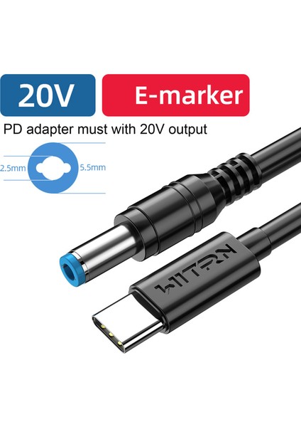 2m Type Pd Ila 9V 12V 15V 20V 20V 5.5x2.5mm Yönlendirici Dizüstü Bilgisayar Için Güç Kaynağı Kablosu - Siyah (Yurt Dışından) indirimleri