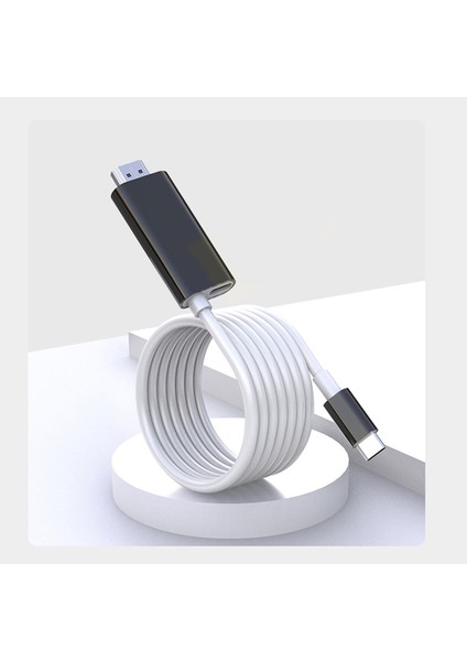 USB C Ila HDMI Uyumlu Kablo 2m Anahtar Bilgisayar Için Type-C Dönüştürücü Kablosu - Mavi (Yurt Dışından)