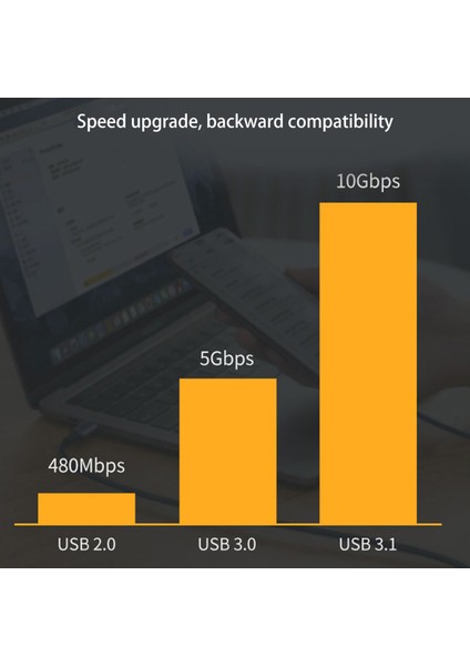 USB C3.1 Type-C Uzatma Kablosu 100W Usb-C Erkek-Kadın Gen 2 Genişletici Kablosu - Siyah (Yurt Dışından)