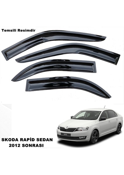 Skoda Rapid Sedan Mügen Cam Rüzgarlığı 2012 Sonrası 4 Lü Takım - Caraks