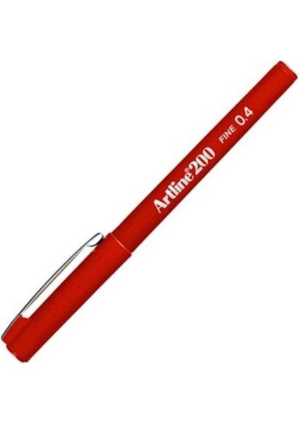 Fine Keçe Uçlu Yazı Kalemi 0.4mm Kırmızı