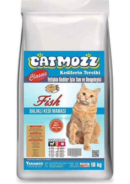 Classic Balıklı Yetişkin Kedi Maması 10 KG