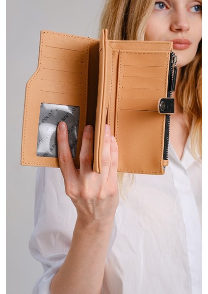 Siyah Taba Baskı Desenli Kolon Askılı 4 Bölmeli Kadın Omuz Çantası ve Cüzdan Kombini 25X15CM MDS2184