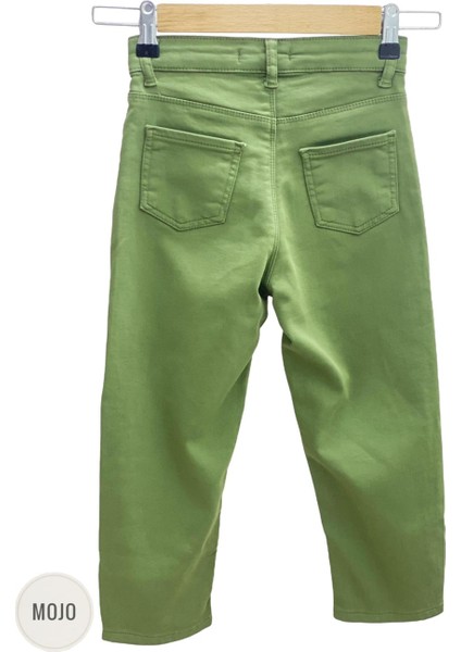 Mojo Unisex Çocuk Full Likralı Renkli Denim Pantolon 2321 Haki