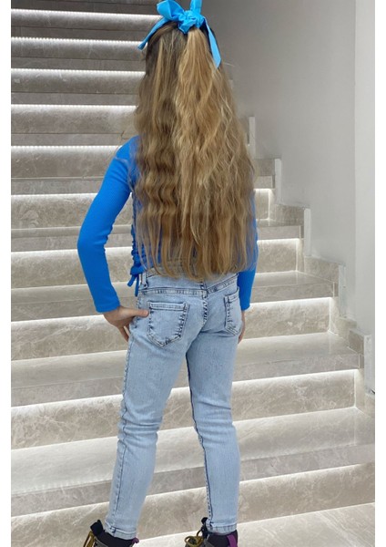 Mojo Unisex Slim Fit Dar Paça Kot Pantolon 2299 Kot Mavi