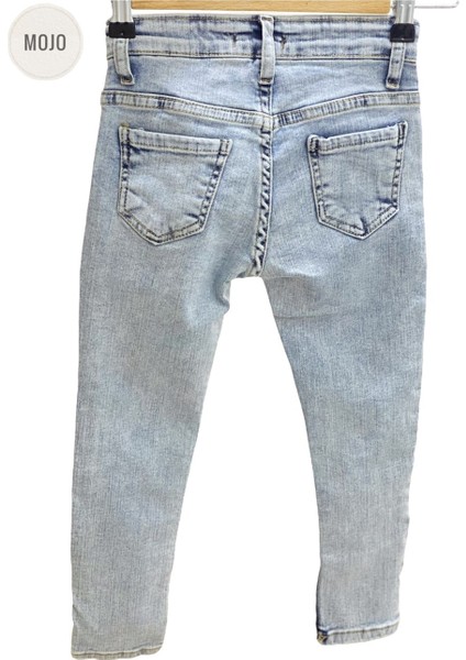 Mojo Unisex Slim Fit Dar Paça Kot Pantolon 2299 Kot Mavi