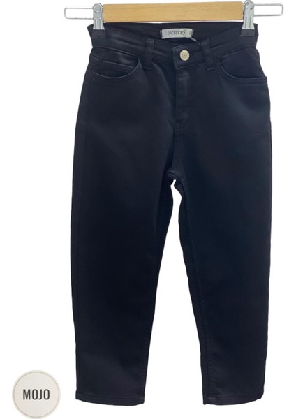 Mojo Unisex Çocuk Full Likralı Renkli Denim Pantolon 2321 Siyah