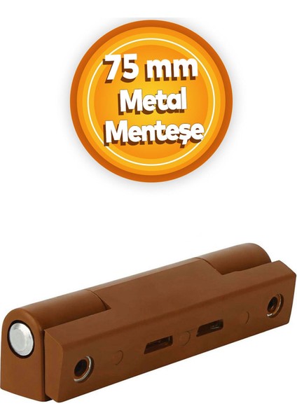 Pvc Pimapen Pencere Menteşesi Metal 75 mm Açık Kahverengi