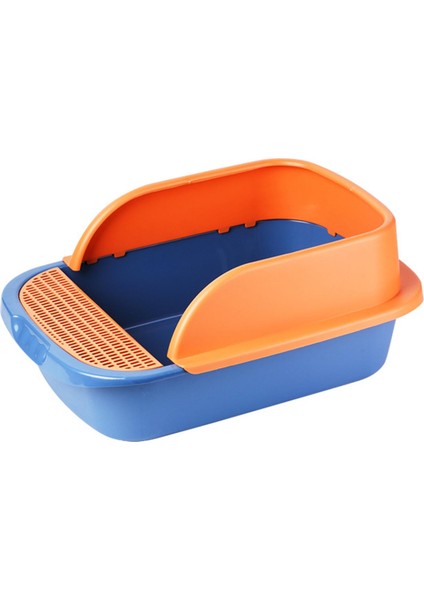 2x Pet Kedi Çöp Kutusu Çerçeveli Taşınabilir Tepsisi Sandbox Keden Tuvalet Mavi Yeşil (Yurt Dışından) modelleri