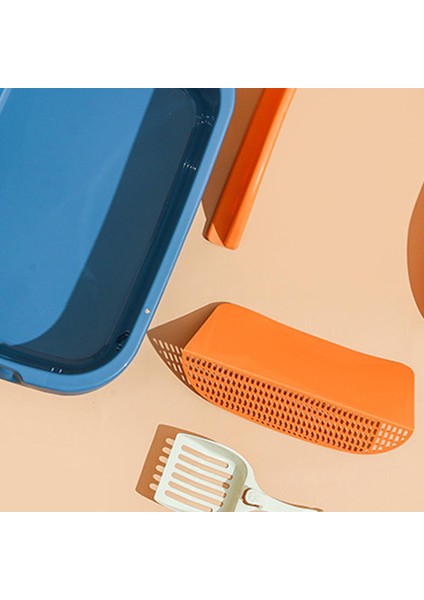 2x Pet Kedi Çöp Kutusu Çerçeveli Taşınabilir Tepsisi Sandbox Keden Tuvalet Mavi Yeşil (Yurt Dışından) fırsatları