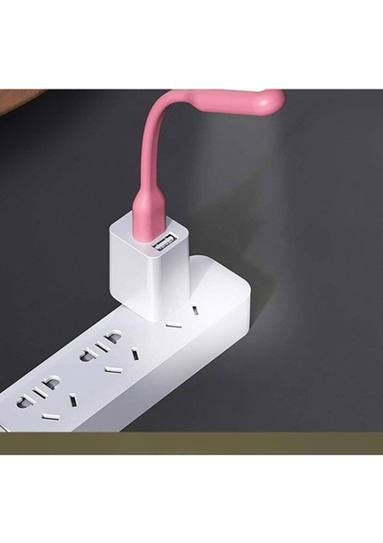 Esnek Taşınabilir USB LED Işık Lamba Gece Lambası ( 2 Adet ) Tüm USB Girişleriyle Uyumlu 17CM