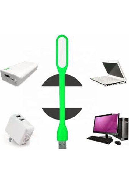 Esnek Taşınabilir USB LED Işık Lamba Gece Lambası ( 2 Adet ) Tüm USB Girişleriyle Uyumlu 17CM modelleri