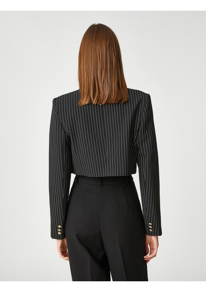 Crop Blazer Ceket Düğme Detaylı fırsatları