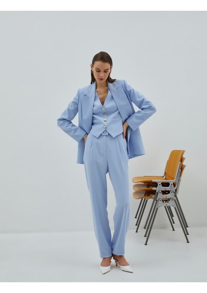 Kemerli Havuç Pantolon Pileli Cepli